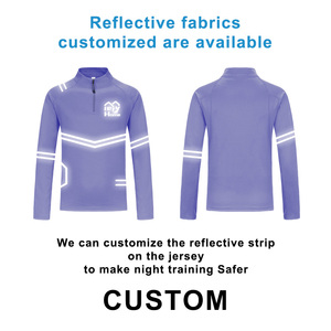 Survêtement à demi-zip brodé avec logo personnalisé, vêtements de sport pour hommes, entraînement, coupe-vent, écologique, imperméable, séchage rapide, nylon/coton - Product Image 2