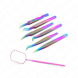 Custom Mirror Eyelash Tweezers Private Label Stainless Steel Lash Extension Tweezers with Custom Packaging <b>Precision</b> <b>Tool</b> - Product Image 4