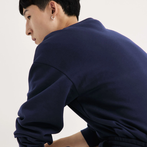 Sweat-shirt en coton tricoté respirant et écologique de haute qualité pour homme, avec logo personnalisé, idéal pour la course à pied - Product Image 5