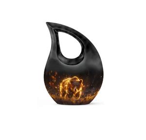 Urna Funeraria Pequeña en Forma de Lágrima Blanca para Cenizas Humanas, Urna Conmemorativa con Cruz para Cenizas Femeninas - Product Image 6