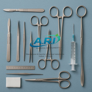 Ensemble d'instruments chirurgicaux professionnels en acier inoxydable pour pansements, kit d'outils médicaux pour interventions mineures et dissections - Product Image 3