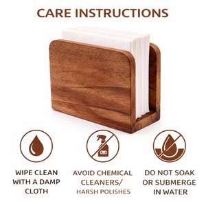 Boîte à mouchoirs en bois naturel, porte-mouchoirs en bois massif fait à la main, distributeur de serviettes de table, décoration pour la maison, le bureau, l'hôtel - Product Image 3
