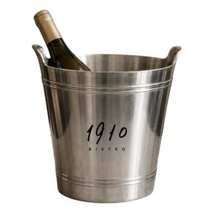 Seau à glace pour vin en acier inoxydable de style bistrot, forme ronde, design minimaliste, résistant à la rouille, pour les fêtes, les boissons et les cocktails - Product Image 3