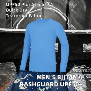 Camiseta de Manga Larga Unisex de Color Azul Claro, Ecológica, de Secado Rápido, de Spandex/Poliéster para Adultos - Product Image 5