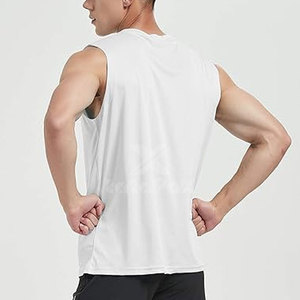 Débardeur Homme Décontracté de Qualité Supérieure 100% Coton Tricoté Respirant Séchage Rapide Coupe Ample Col Rond 120g Personnalisable pour Gym et Fitness - Product Image 2