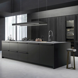 ชุดครัวสำเร็จรูปสไตล์ยุโรปทันสมัยจากเวียดนาม ยี่ห้อ JY Project ผลิตตามสั่ง วัสดุ MDF พร้อมตู้แบบเกาะกลาง บานพับปิดแบบนุ่มนวล เป็นมิตรกับสิ่งแวดล้อม ติดตั้งง่าย - Product Image 2