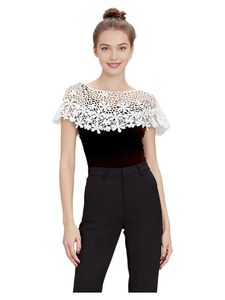 Lace Shrugs for Women Stylish Cape <b>Poncho</b> Shrug Top for Women Off-Shoulder, Beachwear - Product Image 2