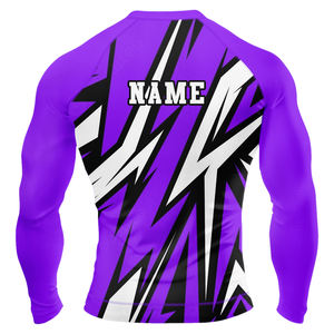 Camisetas de Compresión con Logotipo Personalizado, Sublimadas, Transpirables, Ecológicas, Antibacterianas, de Spandex/Poliéster - Product Image 2