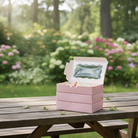 Boîtes en papier kraft jetables écologiques avec logo personnalisé, pelliculage mat pour emballage de plats à emporter, aliments pour bébés, chewing-gum