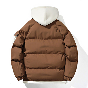 Brown Color New Men's Puffer Jacket <b>Waterproof</b> Thicken Thermal Winter Bubble <b>Coats</b> Slim Fit Windproof Ski <b>Parka</b> Jacket with Hood - Product Image 2