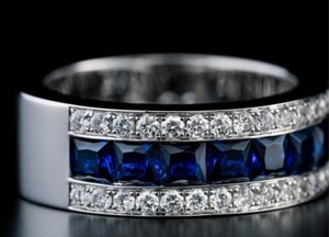 Anillo de Boda con Diamante Cultivado en Laboratorio, Corte Brillante-Princesa, Oro Blanco de 10K, Chapado en Rodio, Anillo de Lujo Moderno para Mujer - Product Image 5