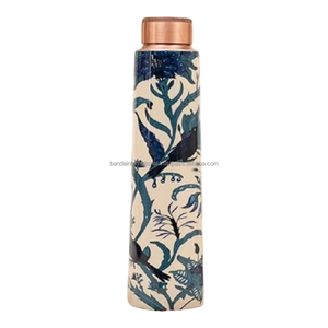 Botella de cobre de alta calidad con acabado pulido para beber y uso en la cocina, a prueba de fugas. - Product Image 4