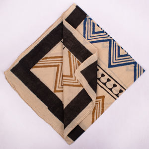 Bandana carré en coton doux imprimé au bloc Bagru, fait main, style vente en gros, 55*55cm, pour femme, pour la tête et le cou, promotionnel, personnalisable - Product Image 3