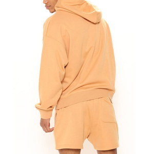 Conjunto de Pantalones Cortos y Sudadera con Capucha para Hombre, Diseño Moderno, 100% Algodón, Felpa Transpirable, Hombros Caídos - Product Image 4