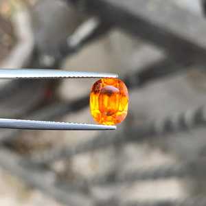 Pierre précieuse naturelle grenat orange, facettée, qualité supérieure, pour la fabrication de bijoux - Product Image 2
