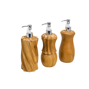 Ensemble de lavage des mains en teck de luxe ARTERRA, distributeur de savon liquide moderne et durable, facile à nettoyer, imperméable, écologique, pour hôtels - Product Image 6