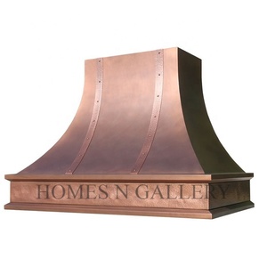 Campana de Chimenea Artesanal para Isla de Cocina, Montada en la Pared, con Tamaño y Acabado Personalizados, Estilo Tradicional Rústico - Product Image 2