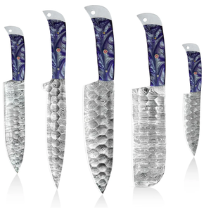 Legacy Blades 5-Piece Damascus Chef <b>Knife</b> <b>Set</b> Resin Handle Handmade Razor <b>Sharp</b> Ambidextrous Damascus Steel <b>Knives</b> - Product Image 1