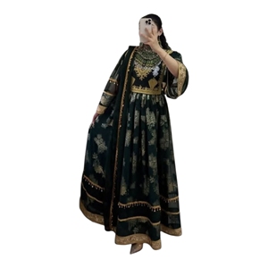 Prix de gros, faible MOQ, robes longues afghanes Kuchi respirantes à manches longues 100% polyester, style afghan, costumes de mariage - Product Image 1