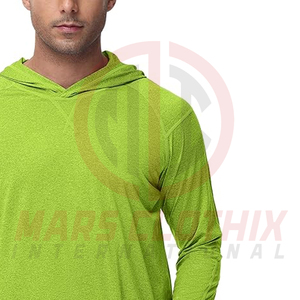เสื้อฮู้ดตกปลาแบบเรียบง่ายสั่งทำพิเศษสำหรับผู้ชาย คุณภาพสูง สีพื้น ผ้าพูลโอเวอร์ แขนยาว - Product Image 4