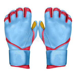 Guantes de Bateo de Béisbol Profesionales OEM Personalizados, con Palma de Piel de Oveja y Dorso de Piel de Vacuno, Puño Largo - Product Image 3