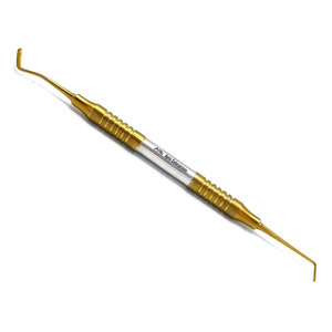 Instrument de restauration dentaire manuel en acier inoxydable de qualité supérieure pour composites, équipement dentaire CE, revêtement or-titane - Product Image 1