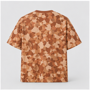 Camiseta de Manga Corta para Hombre con Estampado de Camuflaje de Fragmentos de Terrazo de Arcilla de Cobre Personalizada MTS-CAMO-0017 - Product Image 2