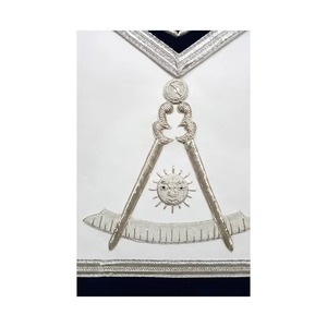 ผ้ากันเปื้อนเมสันพรีเมียม รุ่น Grand Master Blue Lodge ผ้ากำมะหยี่ลายชาติพันธุ์ สีตามสั่งตามความต้องการ MAP-0014 - Product Image 3
