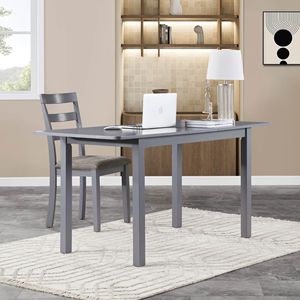 Set di sedie da pranzo in stile fattoria 2 sedie da cucina in legno massello con gambe alte scaletta posteriore antiscivolo piedi robusti da pranzo - Product Image 2