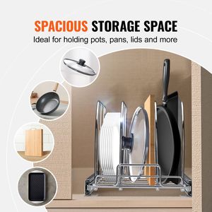 Organizzatore Estraibile Espandibile per Armadietto con Divisori a Filo Regolabili per Teglie da Forno e Vassoi da Cucina - Product Image 2
