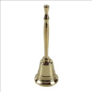 Campana de mesa con mango de metal de acabado antiguo para servicio de invitados en hoteles, recepciones y restaurantes. - Product Image 6