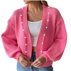 Suéter Personalizado de Punto de Jacquard Acrílico para Hombres, Manga Larga con Logo, Botón, Invierno, Anti-Pilling, Poliéster/Algodón Varsity - Product Image 3