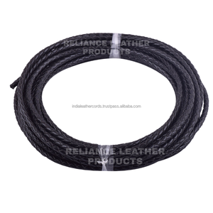 Cordón de Cuero Trenzado Bolo Negro Suave de 3 mm, Ideal para Pulseras, Colgantes y Creaciones de Joyería de Moda, Estilos Hechos a Mano - Product Image 5