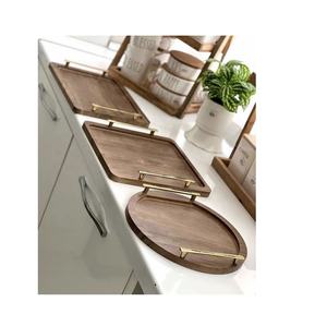 Bloques de cortar de madera de acacia hechos a mano personalizados al por mayor, bandeja de servicio clásica para cocina y Hotel, tabla de cortar duradera hecha en PC - Product Image 1
