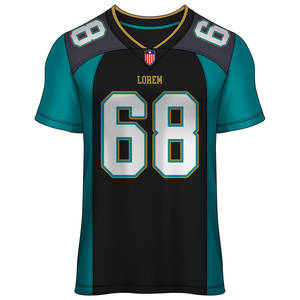 ชุดอเมริกันฟุตบอลสำหรับผู้ใหญ่ ไซส์พลัส เสื้อเจอร์ซีย์แบบซับลิเมชั่น แขนสั้น โลโก้ด้านหลัง ชุดยูนิฟอร์มสั่งทำพิเศษ แพ็คเกจดีล - Product Image 1