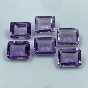 พลอยอเมทิสต์ธรรมชาติทรงบาแกตต์คุณภาพสูง 18.78 กะรัต 8x10 มม. 6 ชิ้น - Product Image 1