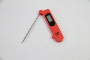 Thermomètre numérique pliable avec sonde pour la cuisine, la cuisson, les aliments, le barbecue, la viande - Rouge - Product Image 2