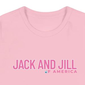 <b>Pink</b> Ladies Embroidered Jack and Jill Cotton T Shirt Short Sleeve Crew Neck Casual Fashion Tee Everyday <b>Top</b> Soft Comfortable - Product Image 2