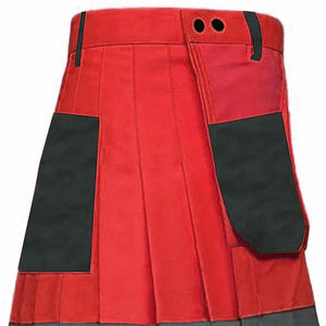 Ceinture de kilt utilitaire réfléchissante rouge et grise pour pompier écossais traditionnel, boucles pour ceinture, 2026 - Product Image 4
