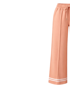 Peach Wide Leg Pants Women Casual High Waist <b>Drawstring</b> <b>Trousers</b> Loose Fit Straight Pants Comfortable Lounge Wear Fashion - Product Image 3