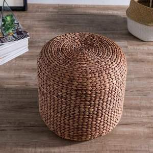 Tabouret artisanal en jacinthe d'eau pour hôtels et complexes hôteliers de luxe, vente en gros B2B, Vietnam - Product Image 1