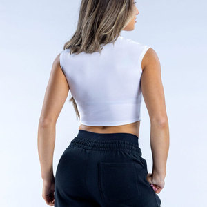 Camiseta Deportiva Corta de Corte Cuadrado para Yoga, Transpirable, Ropa de Verano para Mujer, Top Deportivo de Alta Calidad para Gimnasio y Fitness - Product Image 5