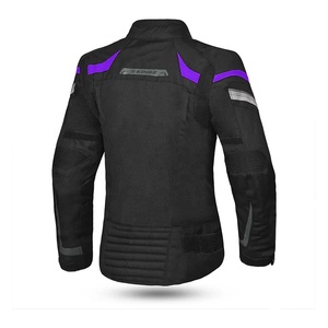 Blouson de moto pour femme à manches longues 5 Sports, noir, coupe-vent et imperméable, 100 % polyester, pour la course, avec blocs de couleur - Product Image 2