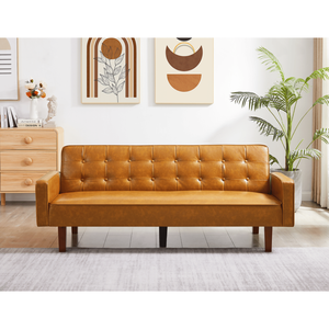 Schienale regolabile in pelle PU divano letto facile da montare - Product Image 1