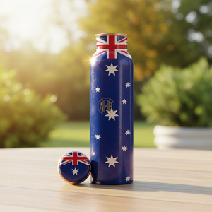 Bouteille d'eau en cuivre légère de 750 ml, best-seller |   Conception durable sans BPA, étanche et avec couvercle, offre en gros - Product Image 1