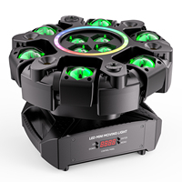 U`King - Luz Móvil de Cabeza con Seis Brazos LED RGBW de 150 W, Efecto de Luz Láser, Iluminación Estroboscópica DMX para Discoteca, DJ, Bar, Fiesta