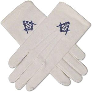Usine directe qualité 100% coton franc-maçons Regalia gants en gros maçonnique Sport gants d'utilisation en plein air - Product Image 1