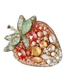 Porte-clés à breloque de sac perlé fait à la main belle conception de porte-clés créatif de broderie de perles - Product Image 2