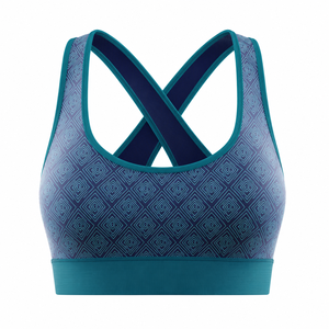 High Impact Women Seamless Sports Bra Geometric Print Yoga <b>Crop</b> <b>Top</b> Padded Breathable Gym Fitness Running Activewear Training - Product Image 2
