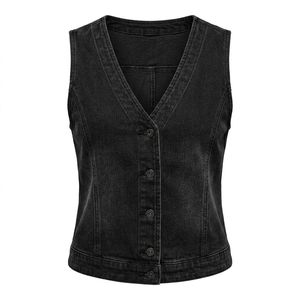 Custom <b>womens</b> denim <b>vest</b> distressed denim custom logo wholesale factory for U.S. wholesale buyers - Product Image 5